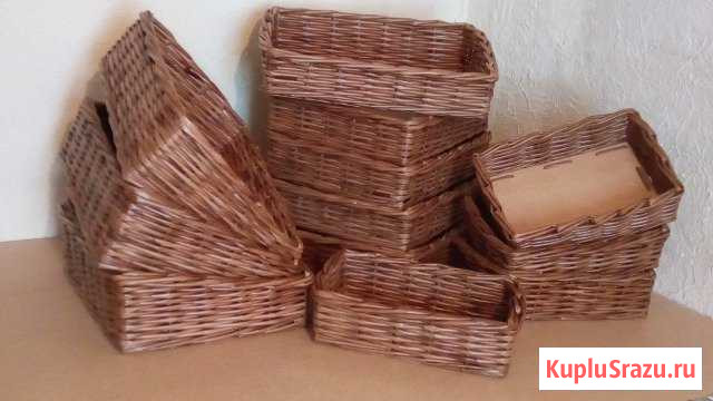 Плетёные корзины для стеллажей Волгоград - изображение 1