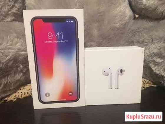 iPhone х +airpods Мурманск