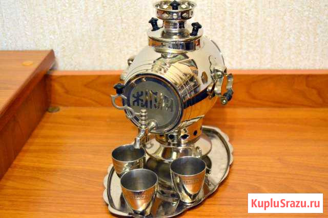 Самовар-бочонок,коньячный набор,ёмк. 600 гр Ливны - изображение 1