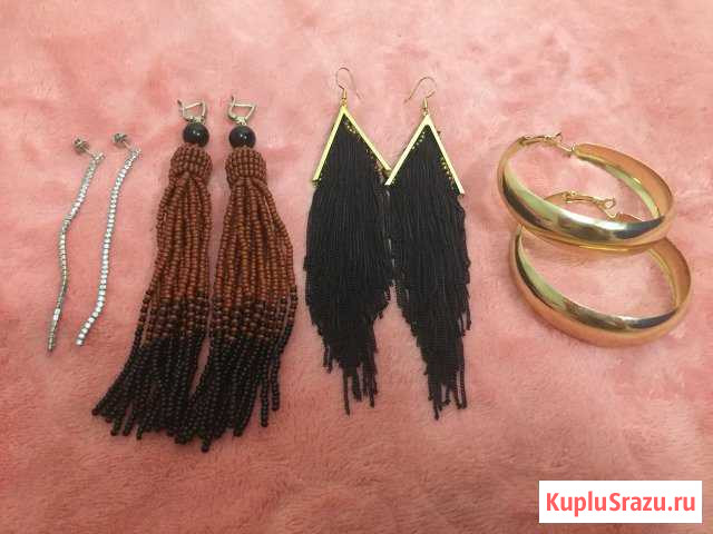 Серьги серебро,бижутерия Корея,чешский бисер Кисловодск - изображение 1