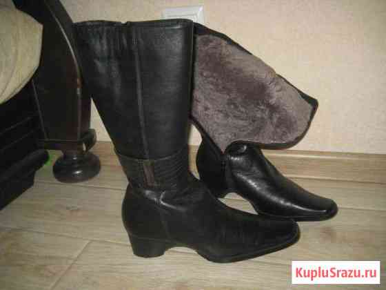 Сапоги, натуральная кожа цигейка, почти новые Геленджик