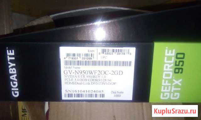 Продаю nvgf GTX 950 2GB Богородск - изображение 1