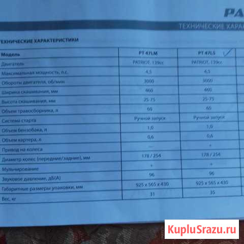 Газонокосилки Patriot Гусев - изображение 1