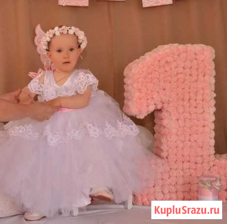 Нарядное платье на 1-2 года Балабаново - изображение 1