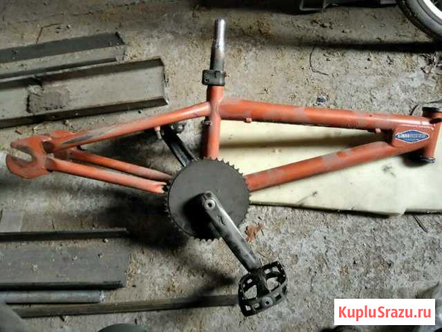 Рама каретка шатун педали звезда цепь bmx Щёлково - изображение 1