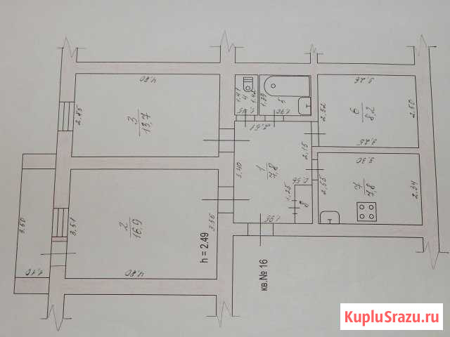 3-к квартира, 59 кв.м., 3/5 эт. Поворино - изображение 1