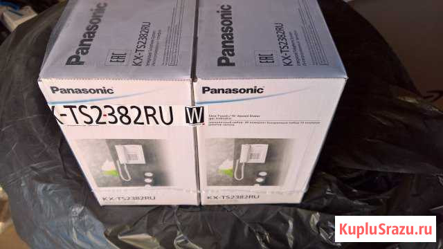Телефон проводной Panasonic KX-TS2382RUW новый Иркутск - изображение 1