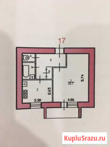 1-к квартира, 40.7 кв.м., 3/3 эт. Константиновский - изображение 1