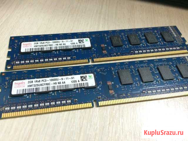 Hynix ddr3 2гб 1333 пара Махачкала - изображение 1