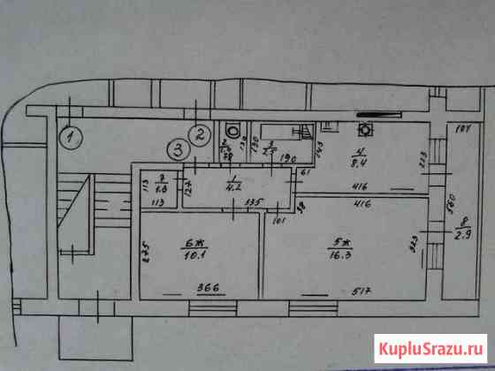 2-к квартира, 46.7 кв.м., 1/2 эт. Славск