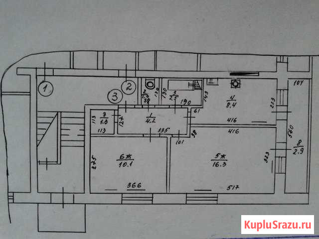 2-к квартира, 46.7 кв.м., 1/2 эт. Славск - изображение 1