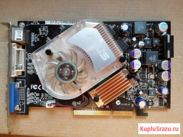 Видеокарта для стареньких пк GeForce 6600GT AGP Омск - изображение 1
