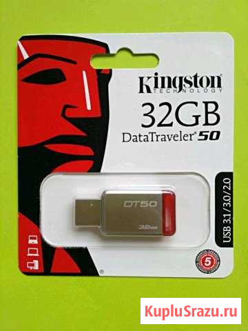 USB 3.0 32GB Kingstone Data Traveler 50 Новотроицк - изображение 1
