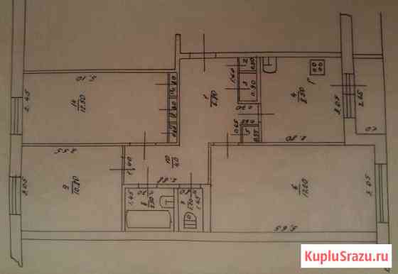 3-к квартира, 67.7 кв.м., 3/5 эт. Пушкинские Горы