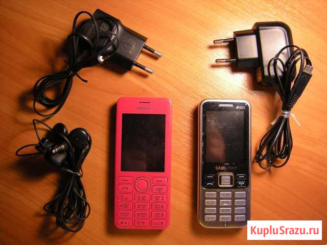 Телефоны Nokia 206 + SAMSUNG GT-C3322i + GT-S5611 Ухолово - изображение 1