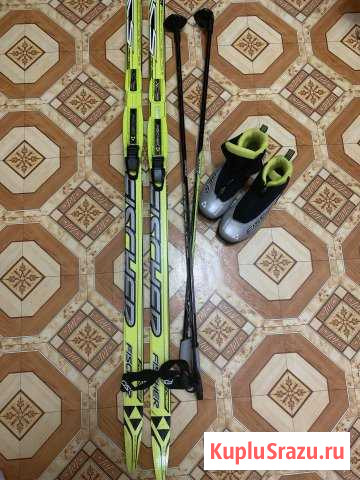 Комплект лыжи Fischer junior 150 см Королев - изображение 1