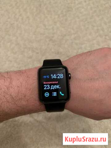 Apple Watch 3 series 42 cm, чёрные Нижнекамск - изображение 1