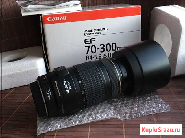 Объeктив Canon EF 70-300mm f/4-5.6 IS USM + бленда Сыктывкар - изображение 1