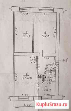 3-к квартира, 60.3 кв.м., 5/5 эт. Медногорск