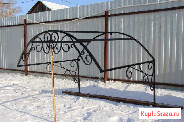 Кованый козырёк входной Иковка - изображение 1