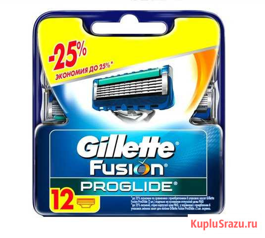 Кассеты для бритья Gillette Fusion ProGlide, 12 шт Железногорск - изображение 1