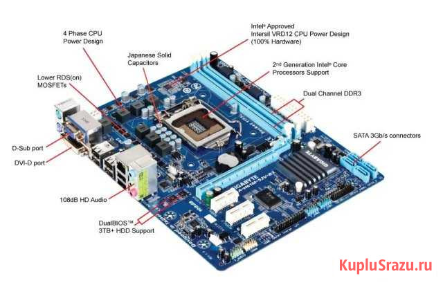 Материнская плата Gigabyte GA-H61M-S2V-B3 Саратов - изображение 1
