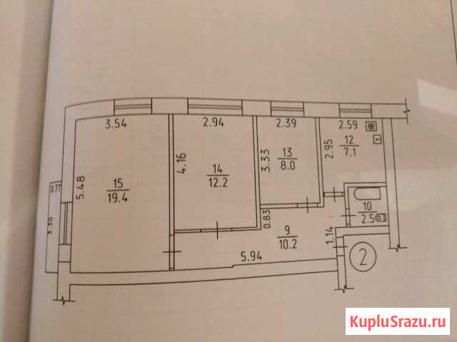 3-к квартира, 59 кв.м., 2/5 эт. Можга - изображение 1