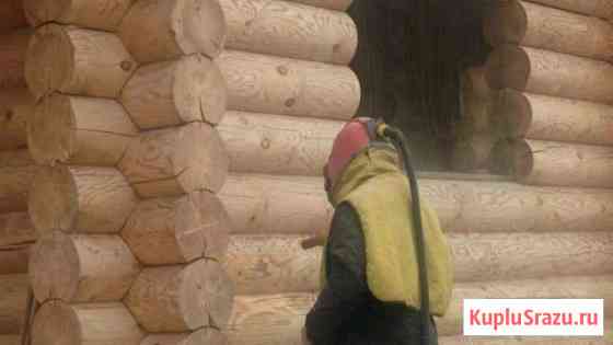 Абразивоструйная шлифовка дерева, покраска, тёплый Иркутск