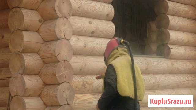 Абразивоструйная шлифовка дерева, покраска, тёплый Иркутск - изображение 1