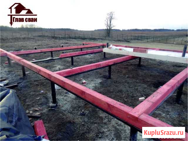 Фундамент, Винтовые сваи, Ремонт фундамента Вырица - изображение 1