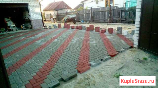 Укладка тротуарной плитки,брусчатки Воронеж - изображение 1