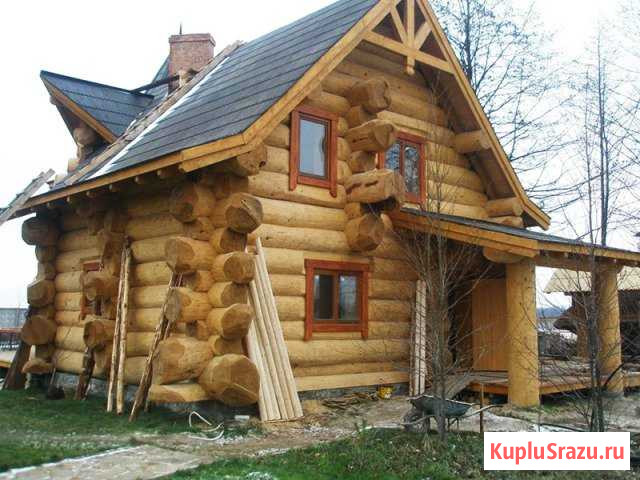 Дикий сруб для дома и бани, сруб в диком стиле Очер - изображение 1