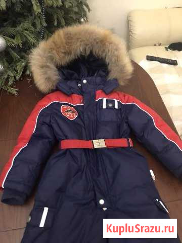 Nels комбинезон пуховый 104-110 с шапкой Одинцово - изображение 1