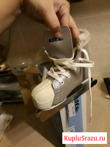 Коньки двухполозные ase-sport ase-240d Ступино - изображение 1