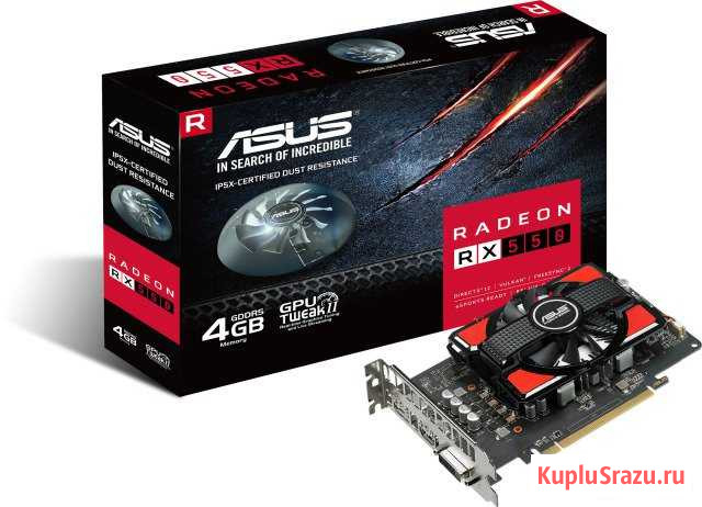 Asus Radeon RX 550 4GB гарантия до декабря 2020 Темрюк - изображение 1