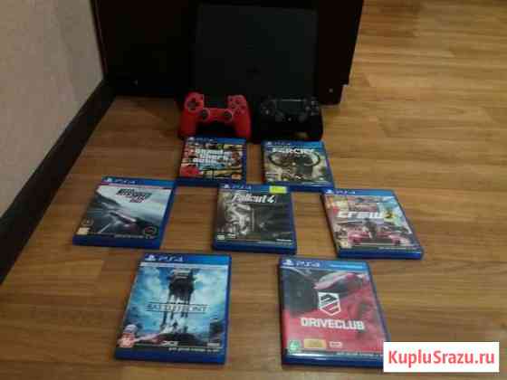 Лучшая Sony Play Station 4 Slim 1000 гб 2 Геймпада Большие Салы