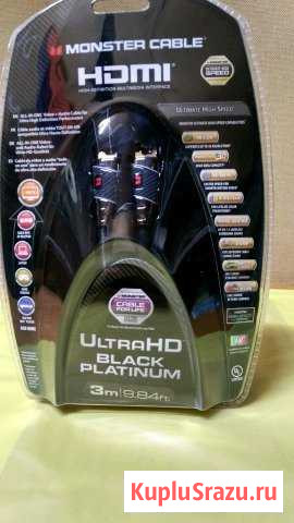 Кабель hdmi/hdmi Monster Black Platinum Ultimate h Иркутск - изображение 1