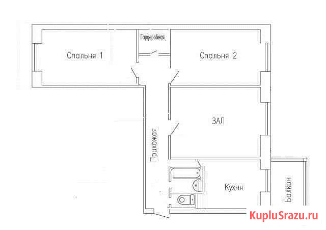 3-к квартира, 68 кв.м., 4/5 эт. Воркута - изображение 1