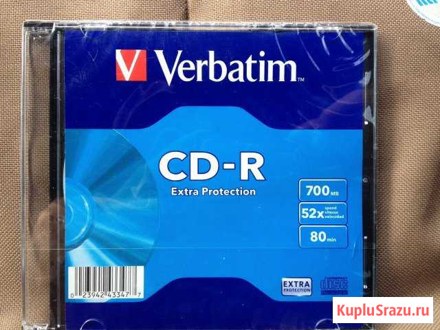 Болванка Verbatim CD-R, в упаковке Красноярск - изображение 1