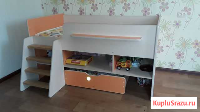 Детская кровать+ матрац ортопедический (кокос 6см) Сертолово - изображение 1