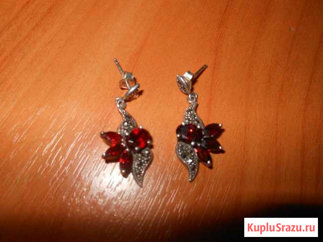 Серьги серебрянные и позолоченные Россошь - изображение 1