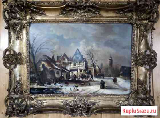Картина художник C.Meijer масло, большой размер Озёры