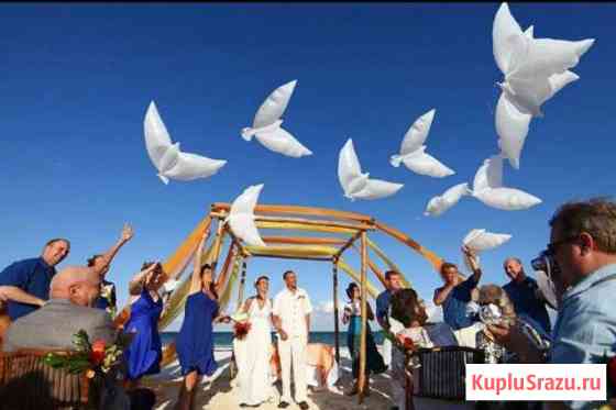 Воздушные шары голуби/ шары на свадьбу, сердца, би Красногорск