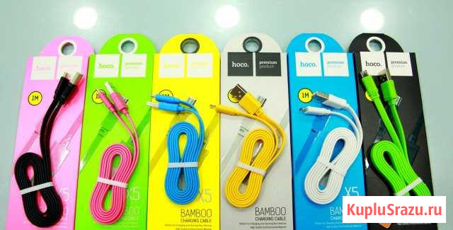Кабель USB - Apple 8 pin hoco Bamboo X5, 1м Краснодар - изображение 1