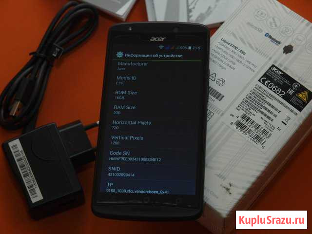 Acer E700, 3 Sim, 16GB, 3500мАч Екатеринбург - изображение 1