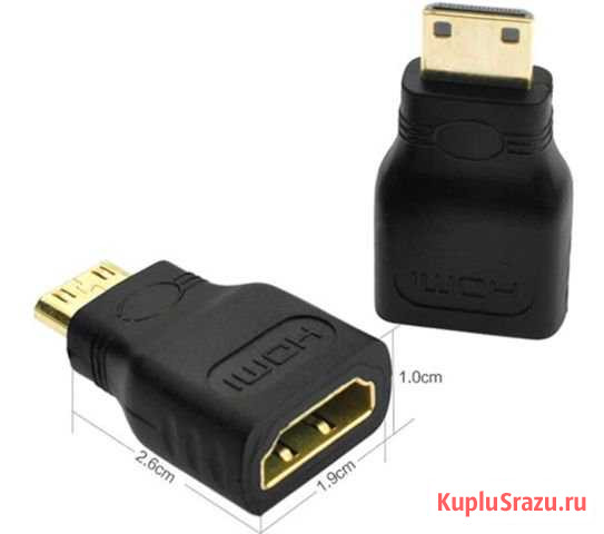 Переходник hdmi F - minihdmi M Петропавловск-Камчатский - изображение 1
