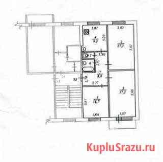 3-к квартира, 67.6 кв.м., 2/3 эт. Выльгорт