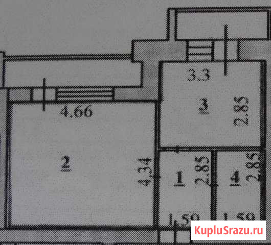 1-к квартира, 46.3 кв.м., 5/9 эт. Елец - изображение 1