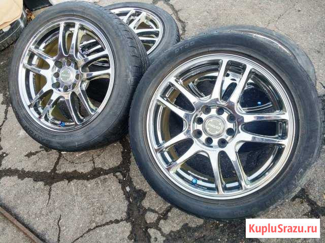 Комплект хром дисков rays UA WR R16, 7+32, 4x114.3 Владивосток - изображение 1