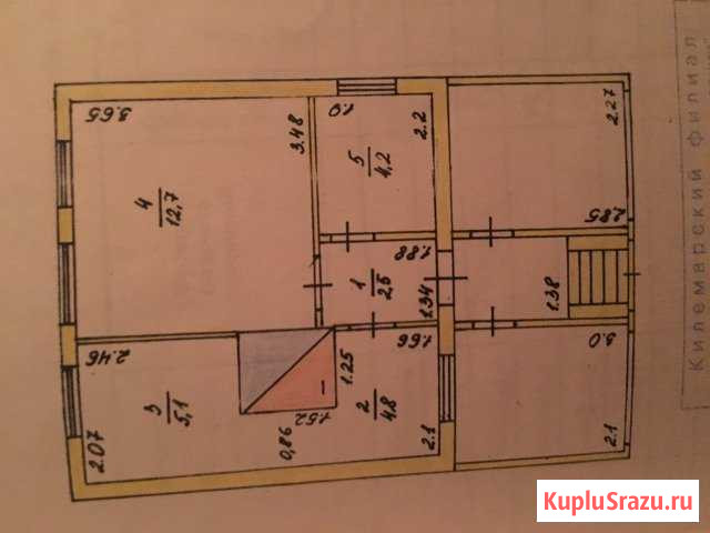 2-к квартира, 29.3 кв.м., 1/1 эт. Килемары - изображение 1